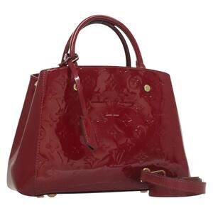 LOUIS VUITTON Vernis Montaigne BB Hand Bag Rose Andian M50172
